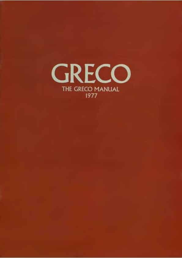 Greco Catálogo Manual de guitarras 1977 - Greco guitar catalog manual 1977