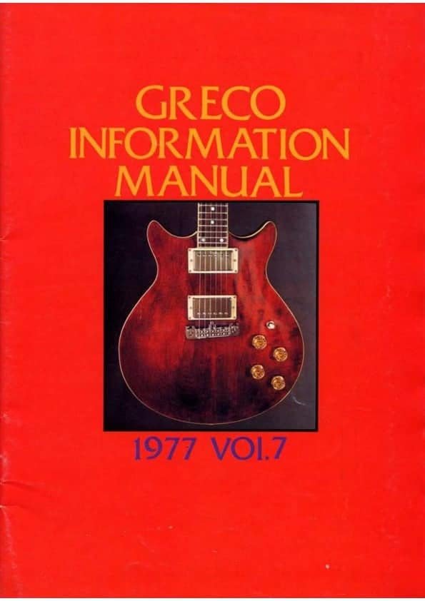 Greco Catálogo de guitarras 1977 Volume 7 - Greco guitar catalog 1977 Volume 7