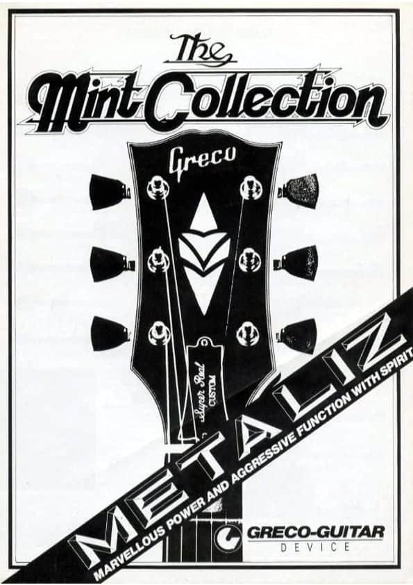 Greco Catálogo de guitarras Mint Collection 80's - Greco guitar catalog 80's Mint Collection
