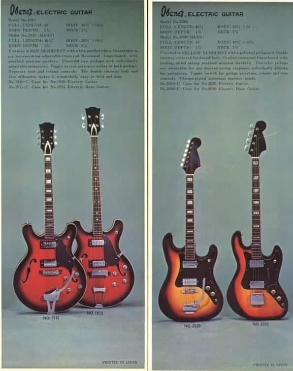 Ibanez Guitars Catalogue 1971 - Catálogos de Guitarras Ibanez 1971