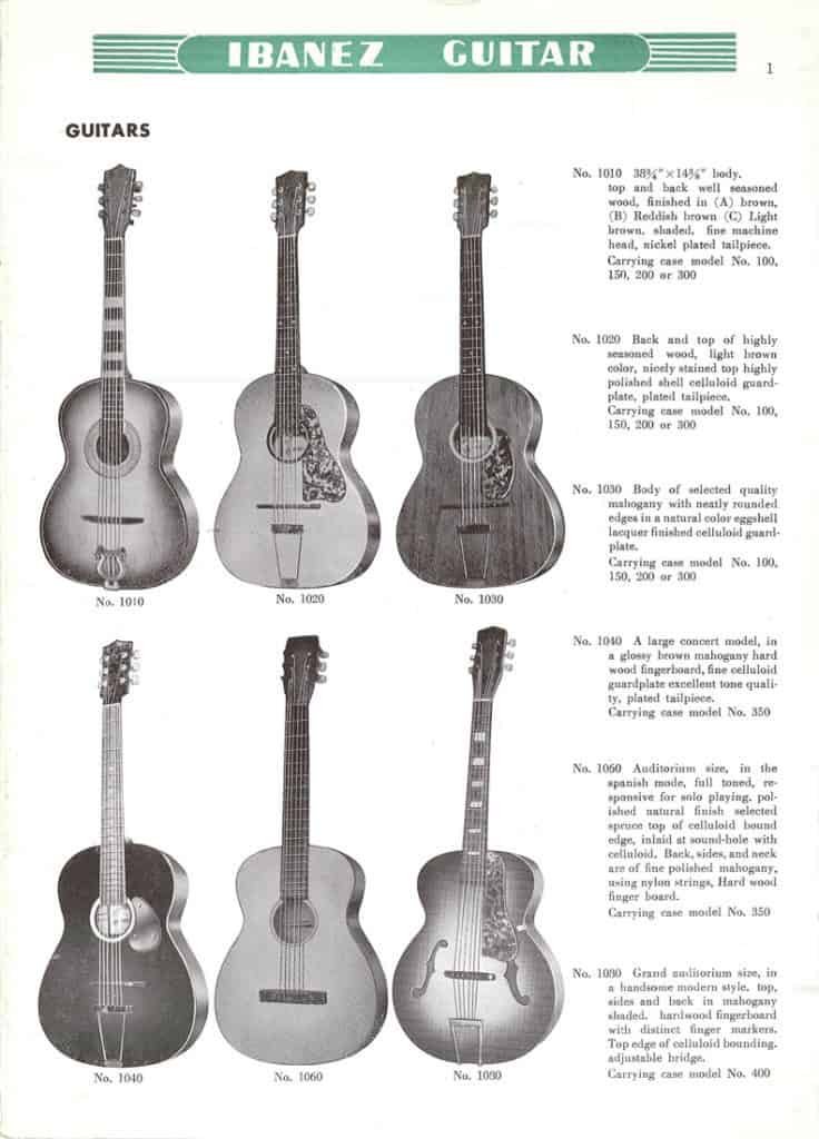 Ibanez Guitars Catalogue 1960 - Catálogos de Guitarras Ibanez 1960