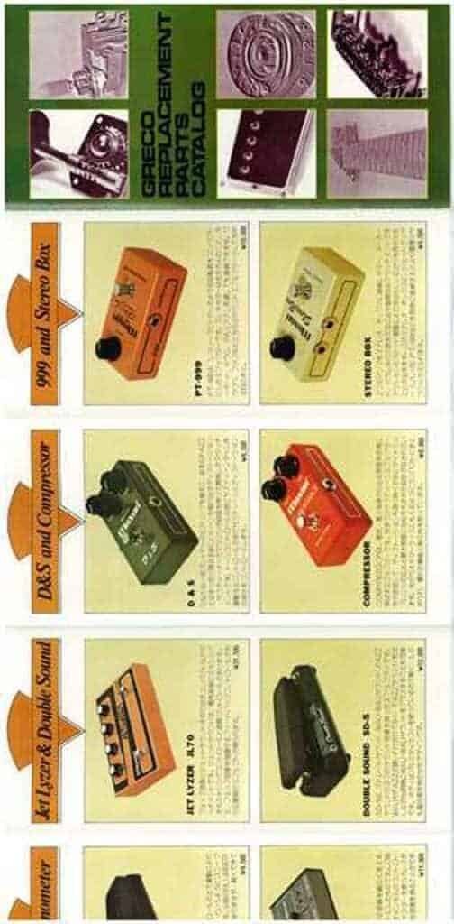 Greco 1970's Replacement Parts Catalogue - Vintage Japan Guitars