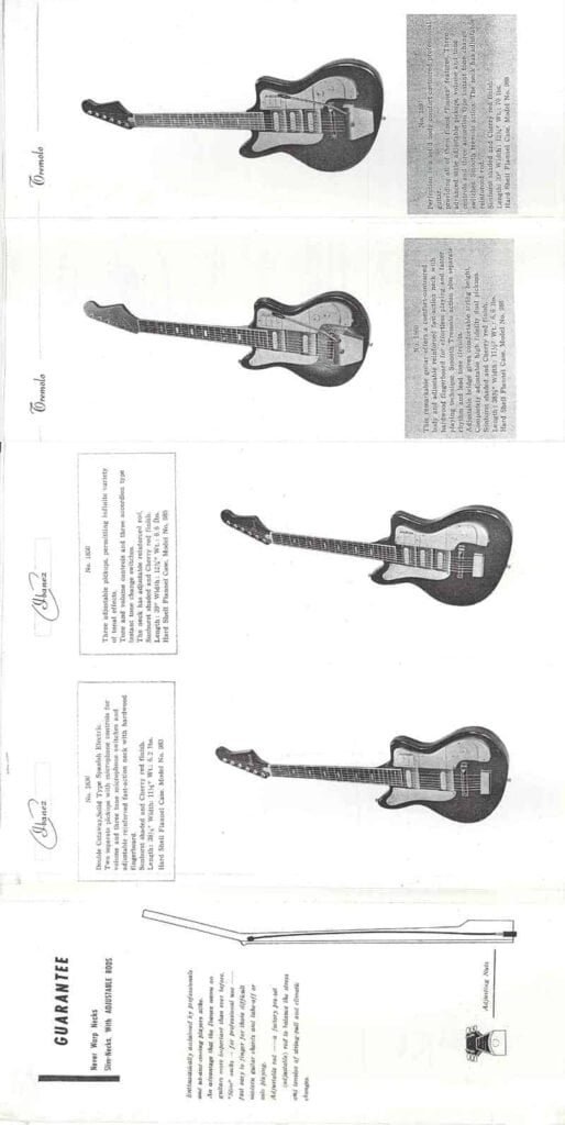 Ibanez Guitars Catalogue 1961 - Catálogos de Guitarras Ibanez 1961