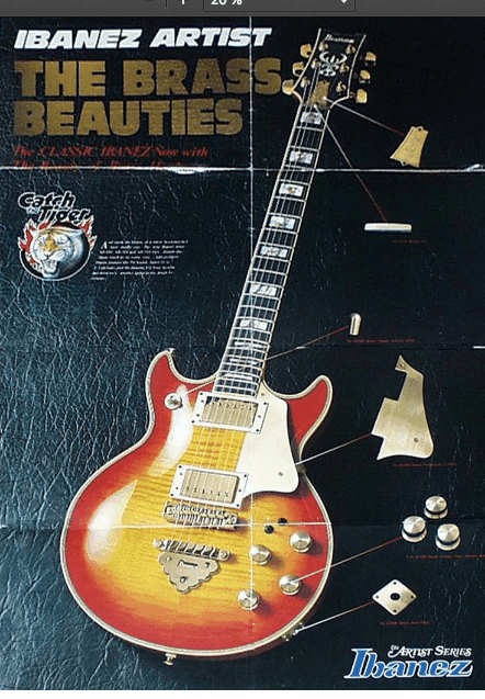 Ibanez Guitars Catalogue 1980 Artist The Brass Beauties / Ibanez Catálogo 1980 Artist The Brass Beauties