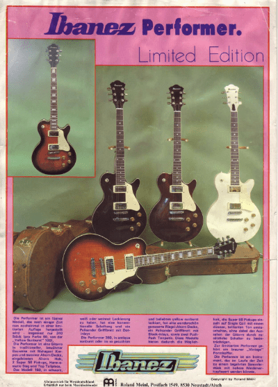 Ibanez Guitars Catalogue 1982 Ibanez PF360 / Ibanez Catálogo 1982 Ibanez PF360