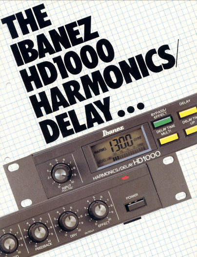 Ibanez Guitars Catalogue 1983 HD1000 Harmonics Delay / Ibanez Catálogo 1983 HD1000 Harmonics Delay