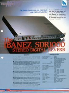 1986 SDR1000 Product News