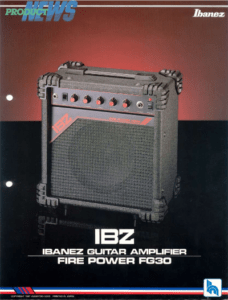 Ibanez Guitars Catalogue 1987 Guitar Amplifier Fire Power FG30