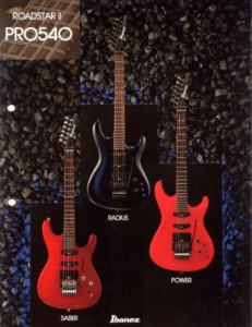Ibanez Guitars Catalogue 1987 Roadstar RG550