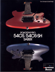 Ibanez Guitars Catalogue 1988 Roadstar Pro 540S 540S-SH Saber