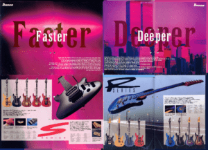 Ibanez Guitars Catalogue 1992 Poster Faster Deeper