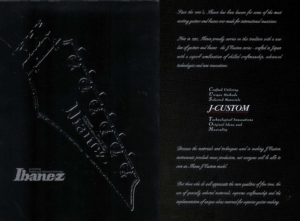 Ibanez Guitars Catalogue 1997 J-Custom