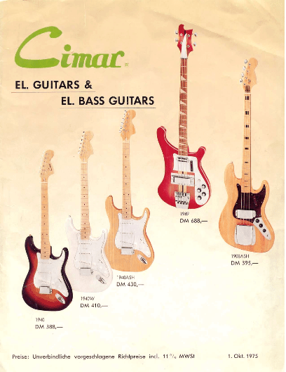 Ibanez Guitars Catalogue 1975 Cimar