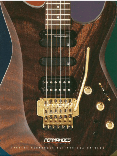 Fernandes-Burny electric guitars catalog 1995-1996 USA