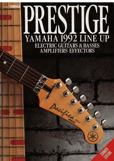 Yamaha Catálogo 1992 Guitars and Basses Line Up '92 Catalog