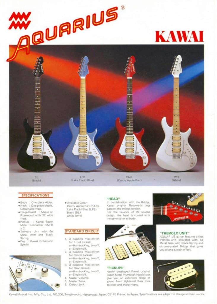 Kawai 1983 Aquarius Catalogue | Vintage Japan Guitars