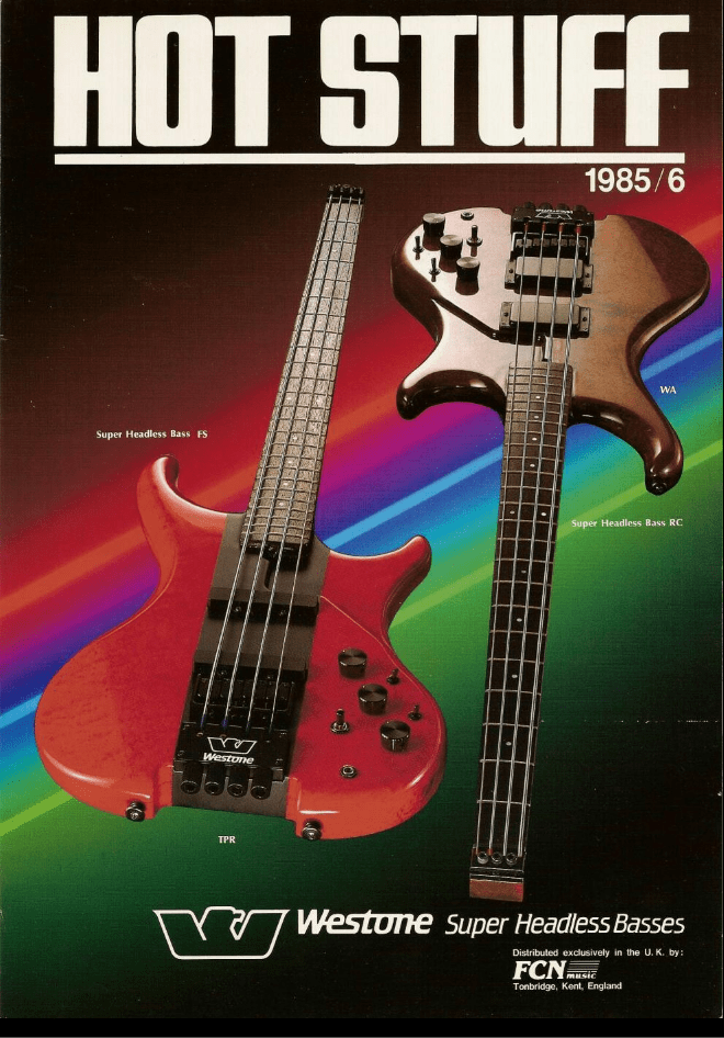 Westone 1985-1986 UK Headless Bass Flyer | Vintage Japan Guitars