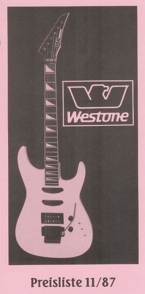 Westone 1987 German November Pricelist | Vintage Japan Guitars