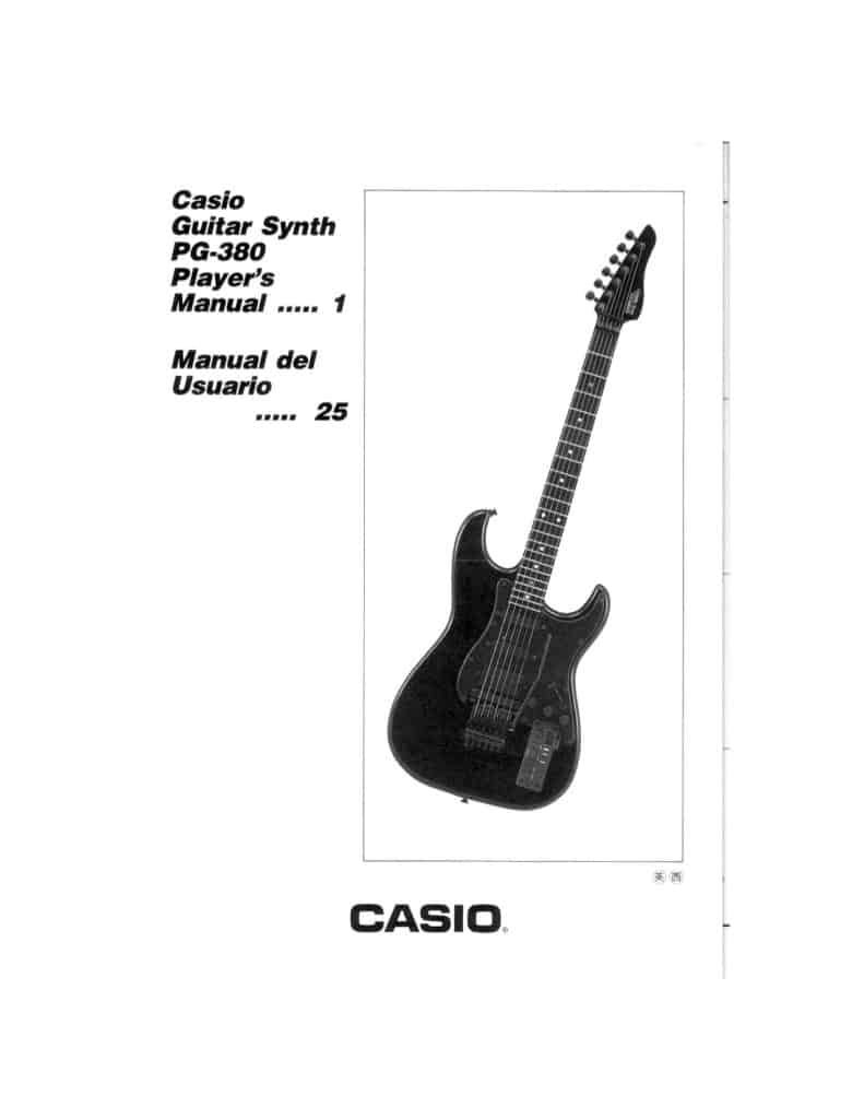 Casio PG-380 Manual