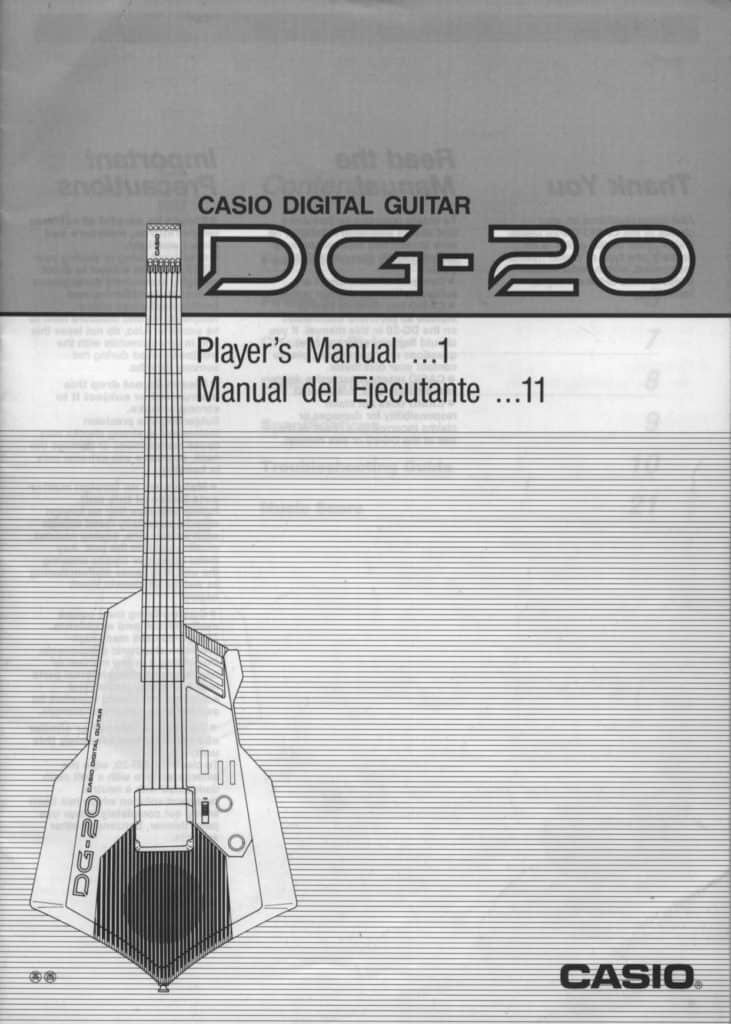 Casio DG-20 Manual