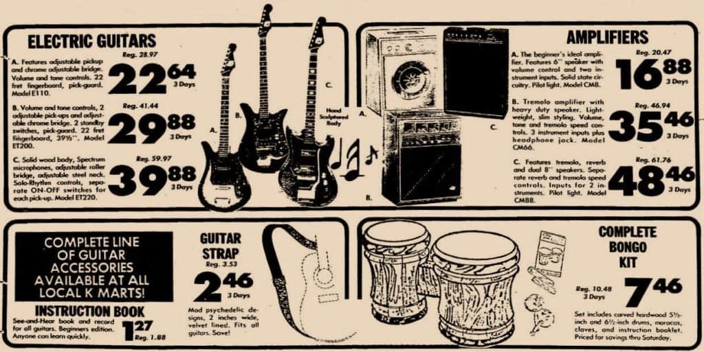 Teisco 1973 KMart Ad