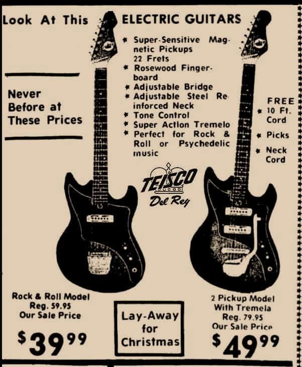 Teisco 1973 Del Rey Guitar Ad