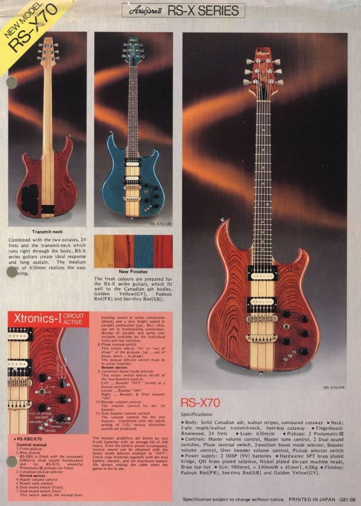 Aria Pro II 1981 RSX Series