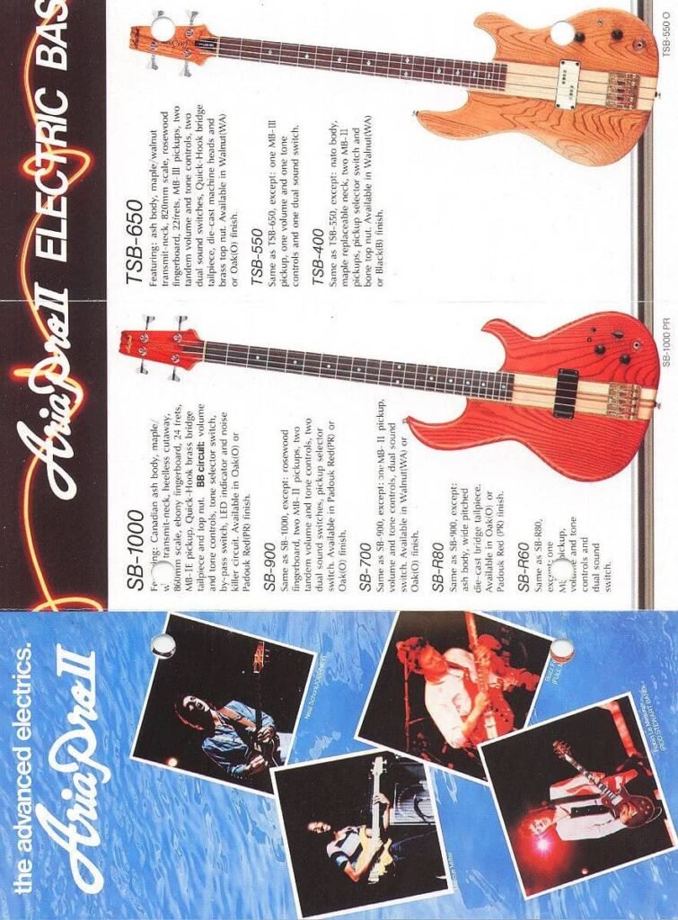 Aria Pro II 1982 Guitar Flyer