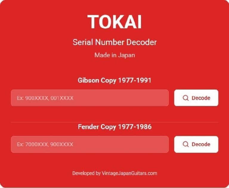 Tokai Serial Decoder